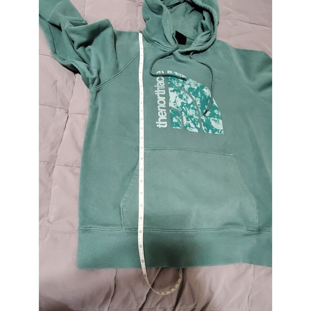 The North Face Pullover Hoodie Women S Green Logo Outdoor Casual Sweatshirt - Picture 5 of 11